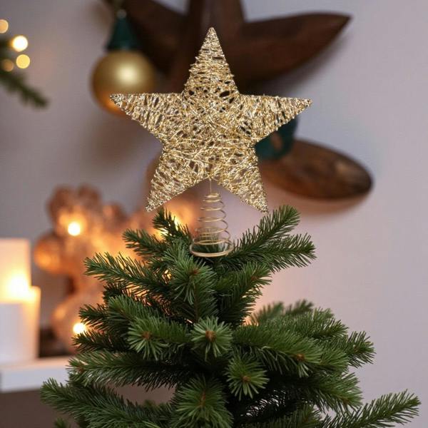 Garden Greatness Dazzling Gold Star Tree Topper