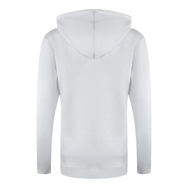 Moschino Love Moschino Small Red Heart Logo Zip White Hoodie