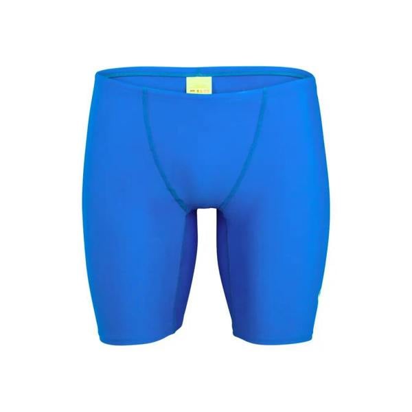 Royal blue Aquafeel sporty swim jammer with green accent and ribbed waistband