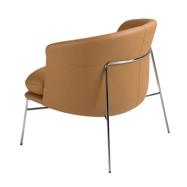 Angel Cerdá Armchair upholstered in brown leatherette 5192