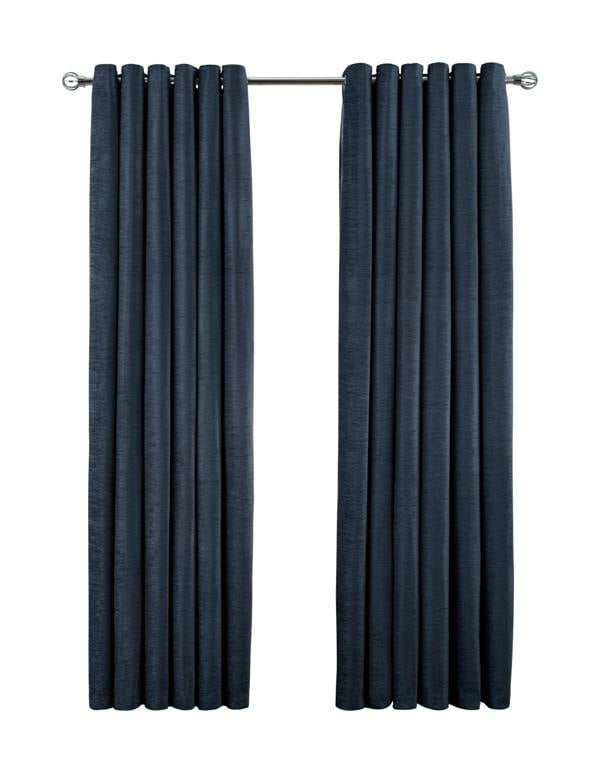 Smart Living Chenille Eyelet Curtain - Navy