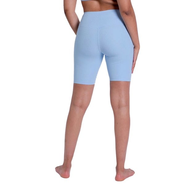 Girlfriend Collective Womens/Ladies Ribbed Cycling Shorts - Bluebell