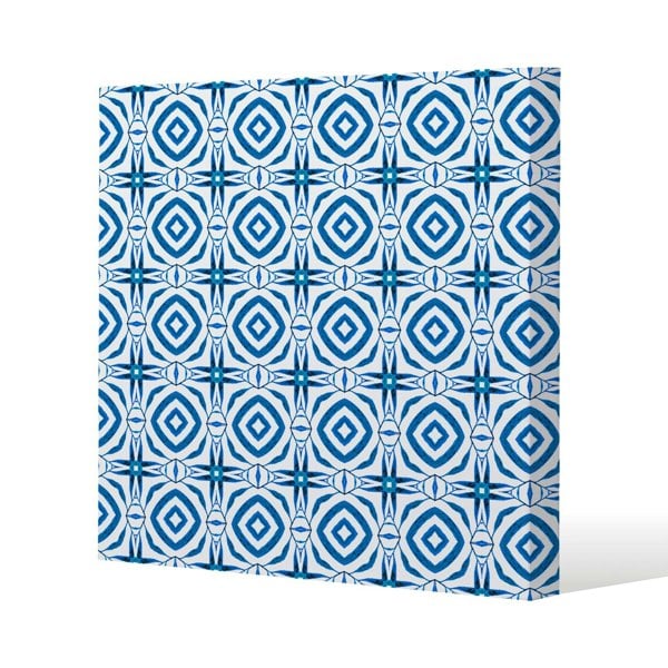 Benjamin Tate Design Blue powerful (Canvas Print)