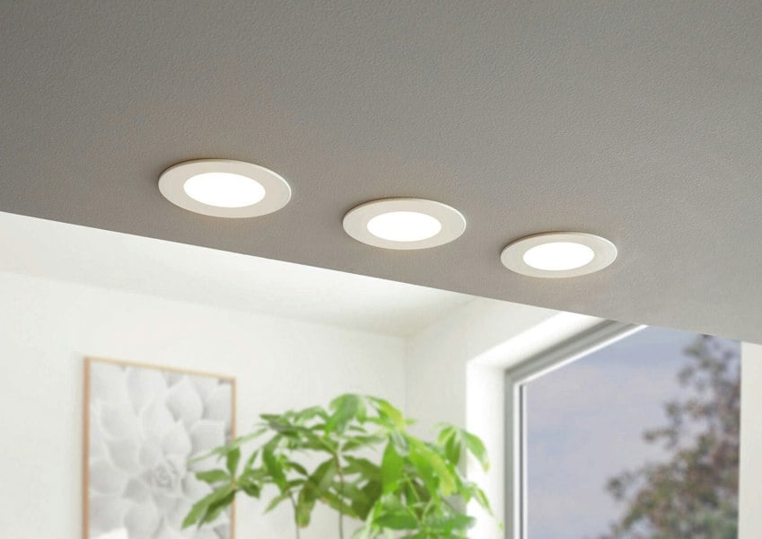 Wall Flush Ceiling Light Colour White Shade White Plastic Bulb LED 5W Included Loops