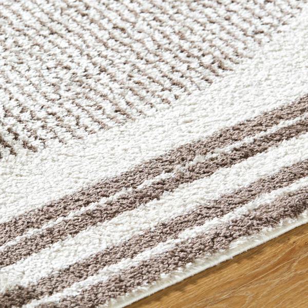 Livabliss Fossay Shag-Washable Beige Brown Green Grey Global High Pile Rug