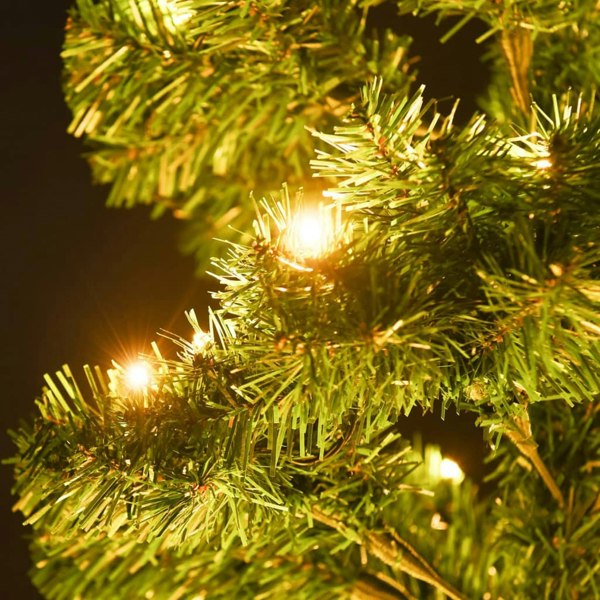 Berkfield Swirl Christmas Tree with Stand and LEDs Green 150 cm PVC