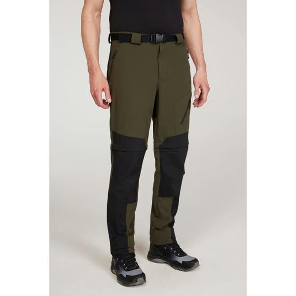 Mountain Warehouse Mens Forest Convertible Hiking Trousers - Green - 