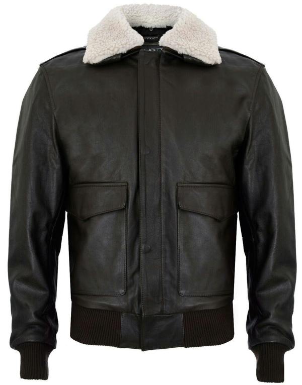 Infinity Leather Mens Air Force A2 Cowhide Bomber Jacket-Montreal