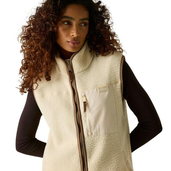 Regatta Womens/Ladies Borg Longline Body Warmer - Light Vanilla/Mocha - 