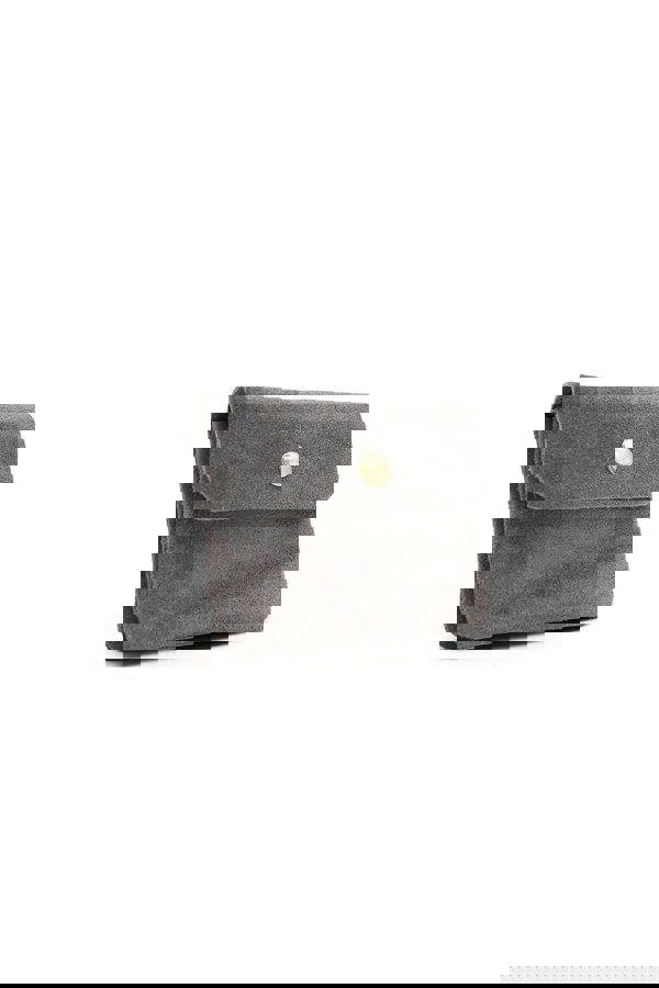 Pluspup Compact Snap Button Slim Fit Italian Genuine Suede Purse