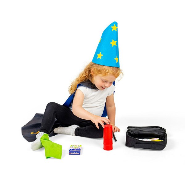 Bigjigs Toys Magicians Costume - 12 Piece Kids Magic Set, Pretend Play Gift for 3+