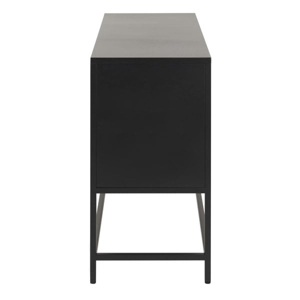 Furniture To Go Newcastle 3 Door Raised Sideboard in Matt Black