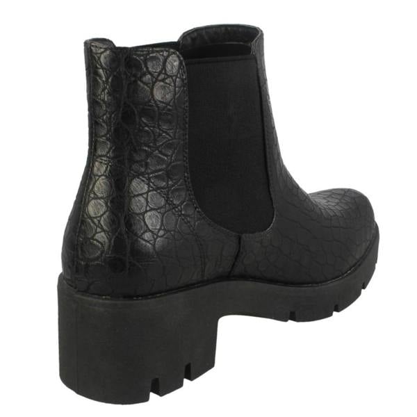 Spot On Ladies Spot On Chunky Ankle Boots F50986