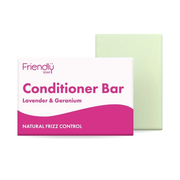 Friendly Soap lavender and geranium conditioner bar with pack