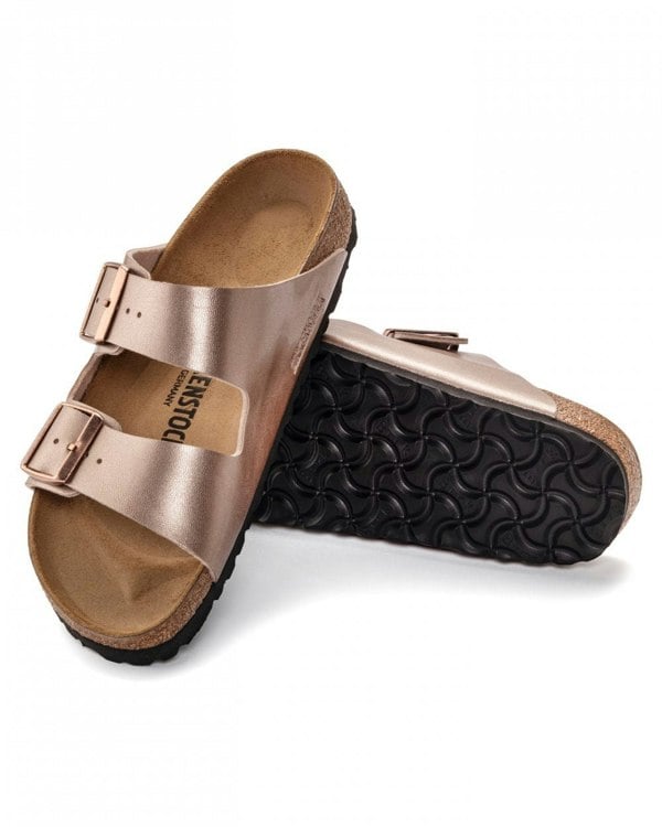 Birkenstock Arizona Birko-Flor Metallic Womens Sandals - Copper
