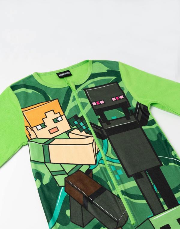 Minecraft Boys Green Creeper Onesie