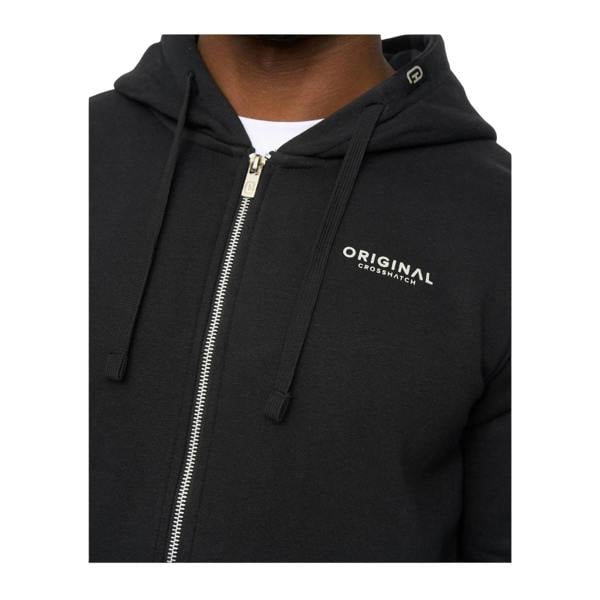 Crosshatch Mens Allmoor Full Zip Hoodie - Black - 
