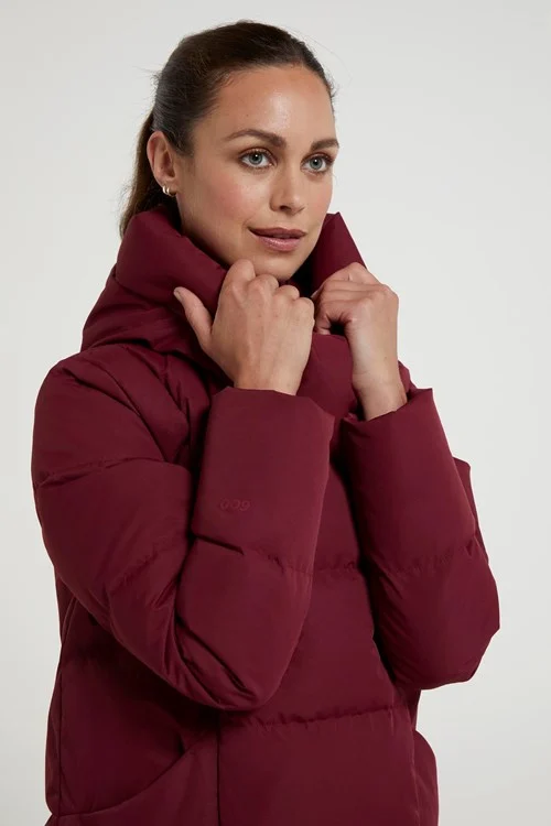 Mountain Warehouse Womens/Ladies Cosy Extreme II Wrap Down Jacket - Burgundy