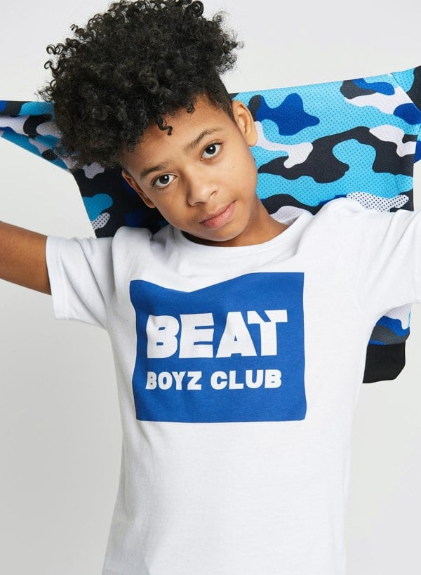 Beat Boyz Club Kingpin T-Shirt - White/Cobalt