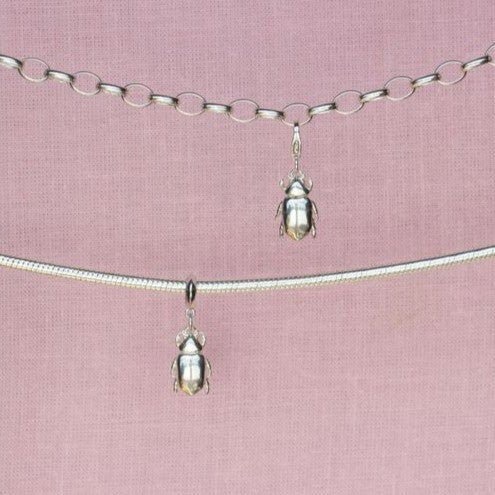 Beetle Silver Charm - MYLEE London
