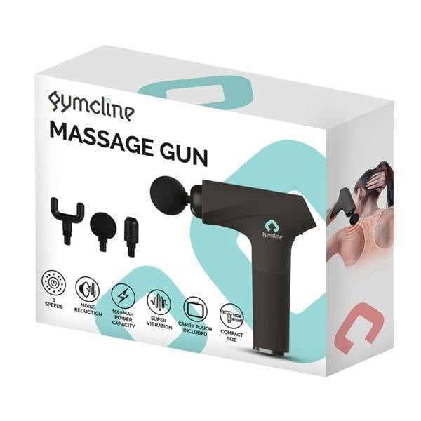 Aquarius Gymcline Massage Gun Compact Size 1500mAh Battery 3 Speed Modes Muscle