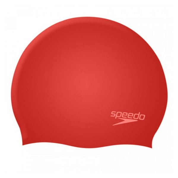 Speedo Childrens Silicone Swim Cap - Red