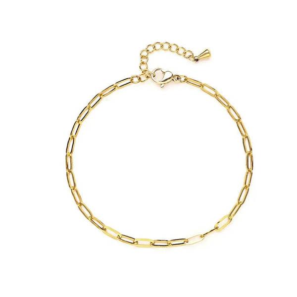 Elk & Bloom Paperclip Chain 14K Gold Link Bracelet