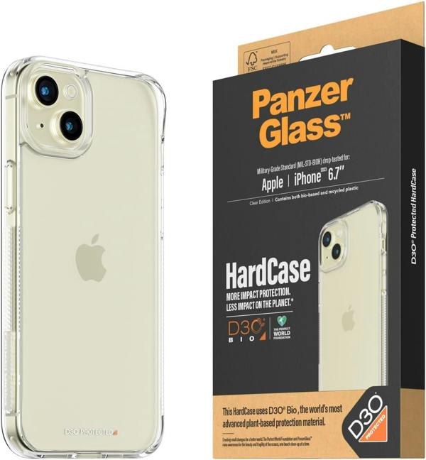 PanzerGlass Panzer Glass Military Grade Standard Drop Tested Case for iPhone 15 Plus 6.7" Clear Edition - 1174