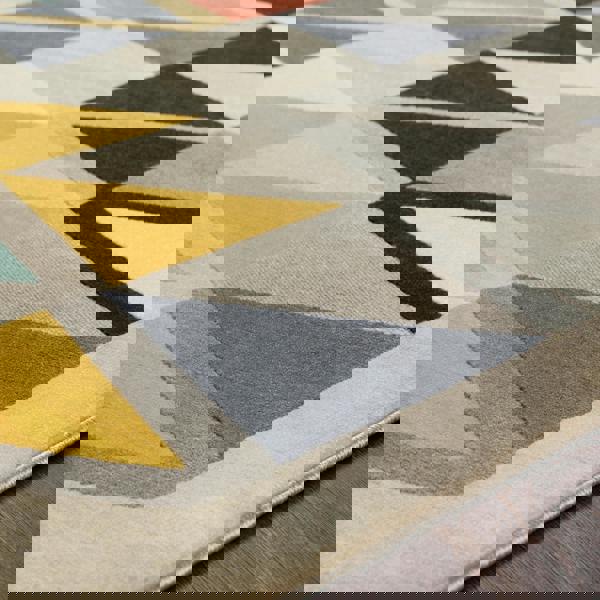 Livabliss City-Geometric Yellow Blue Grey Black Rug