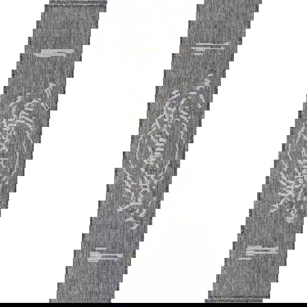 Kitchen Bon Appetit Grey Runner Flatweave Rug