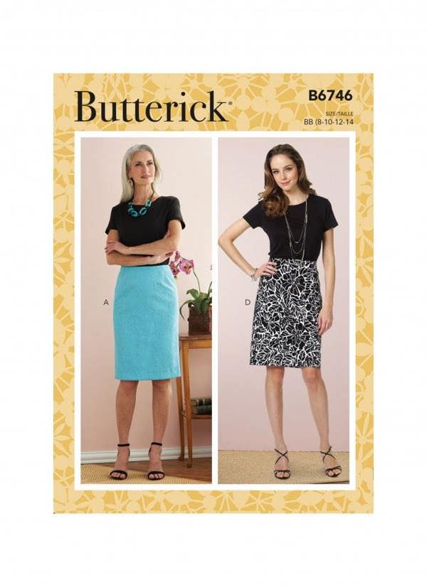 Butterick Sewing Pattern 6746, Skirts for Women, BB (8-10-12-14) - Easy