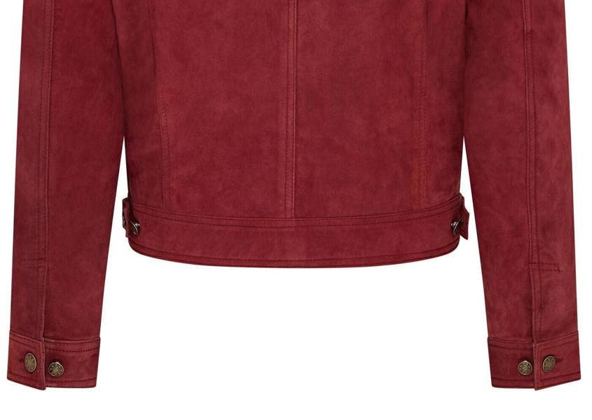 Infinity Leather Mens Trucker Goat Suede Western Leather Jeans Jacket - Yangon