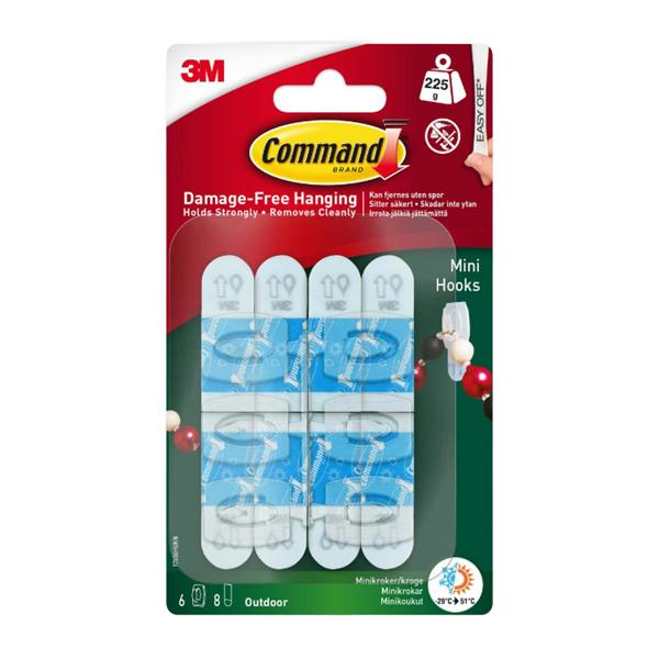Command 17006H-AW Outdoor Mini Hooks 225g 6pk - One Colour - 