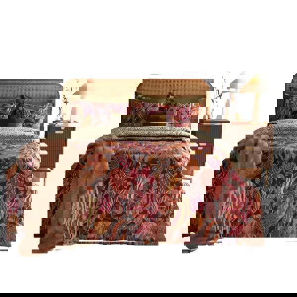 Furn Ultimate Reversible Velvet Printed Duvet Cover Set - Copper