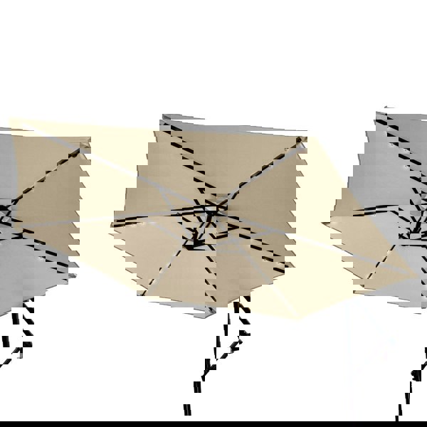 Monstershop Beige 3m LED Cantilever Parasol