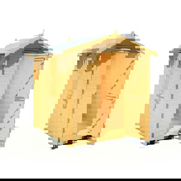 Shire Danbury 7x7 Log Cabin 19mm interlock  Cladding - Best Shed