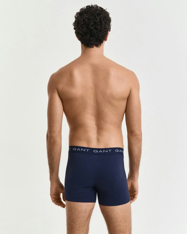 GANT Mens Slim Fit Cotton Jersey Boxer Briefs 3-Pack - 410 Marine