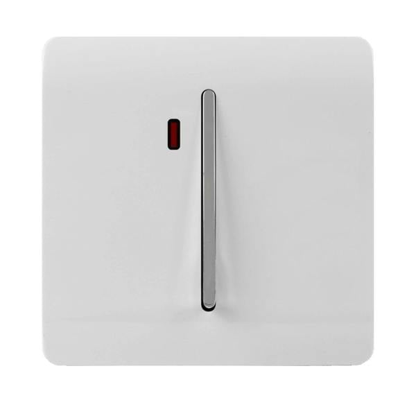 Trendi Switch 1 Gang 20 Amp Heavy Duty Rocker Switch in Ice White