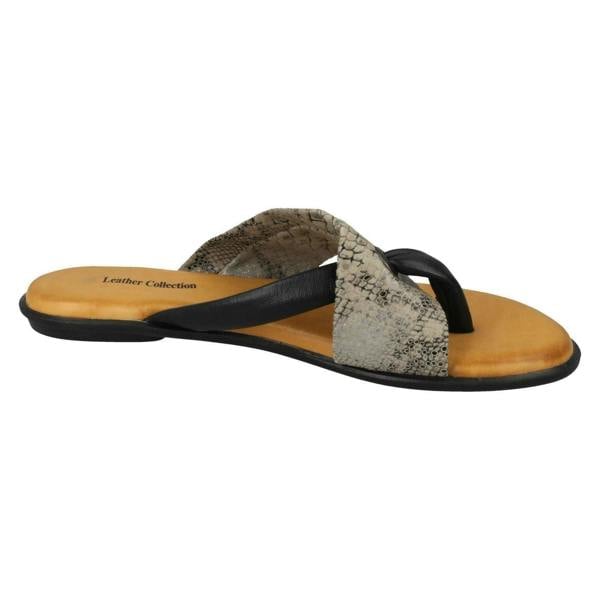 Leather Collection Ladies Leather Collection Toepost Sandals