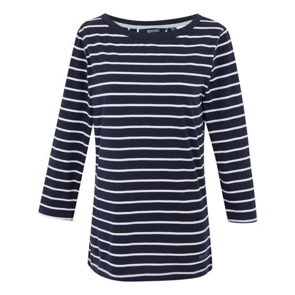 Regatta Womens/Ladies Baylette II Striped T-Shirt - Navy/White
