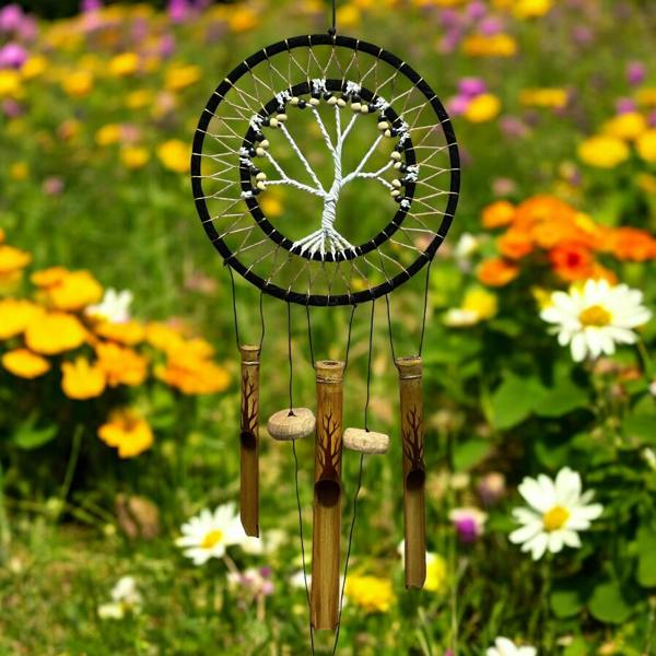 30CM BLACK DREAM CATCHER WINDCHIME