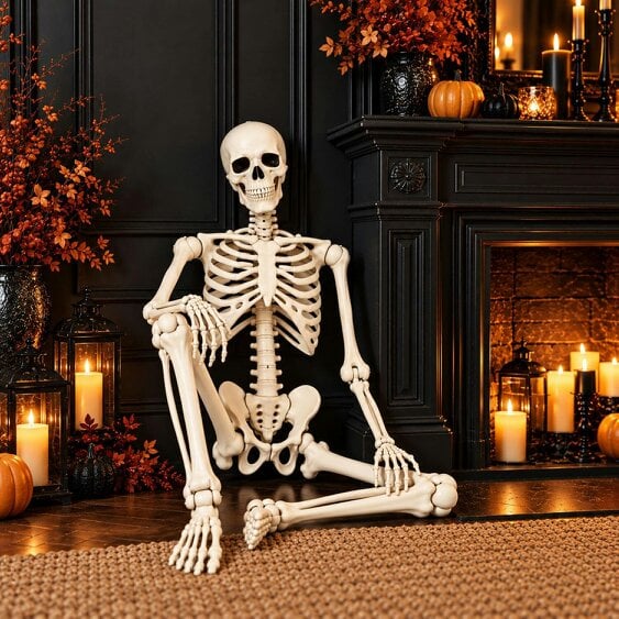 Neo Direct Neo White Prop Life Size Halloween Skeleton 160 cm