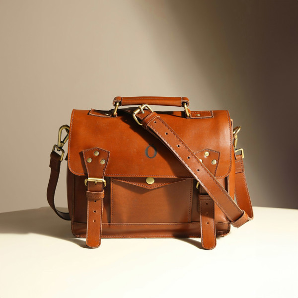 Dötch Club Emily Leather Satchel Bag - Brown