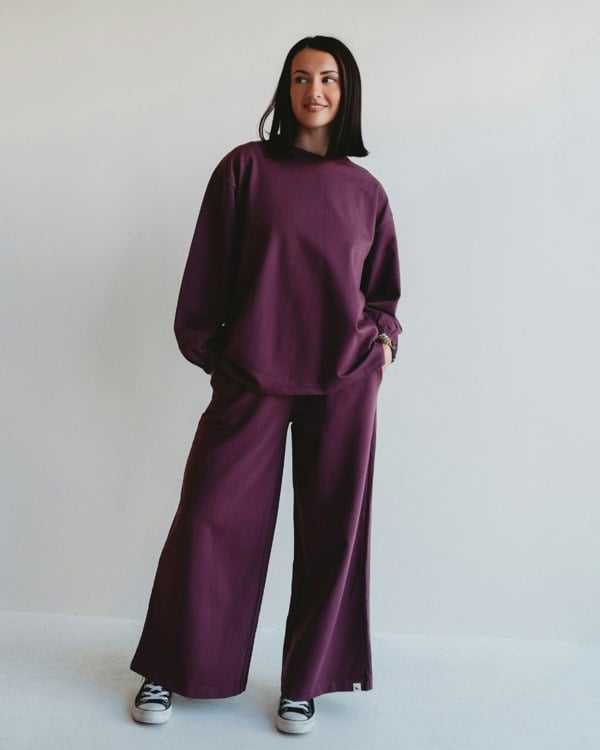 Oragnic cotton Ivy Purple Sweatshirt- image 5