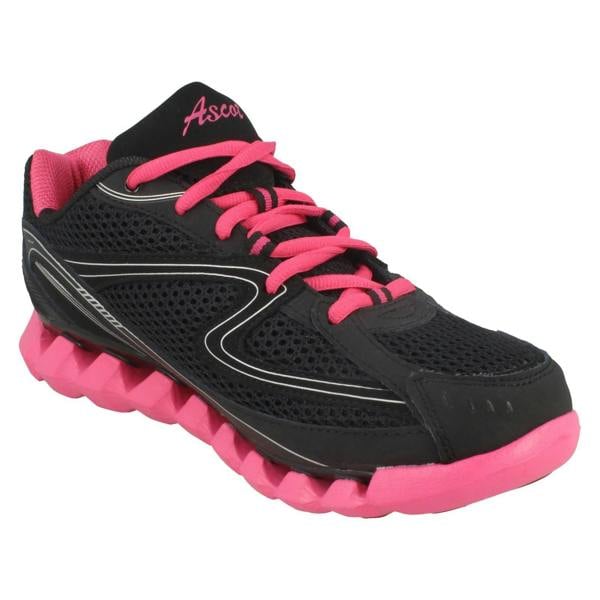 Ladies Ascot Casual Lace Up Trainers Spring Wave
