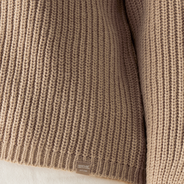 Regatta Womens/Ladies Kamaria Knitted Jumper - Light Vanilla/Barleycorn