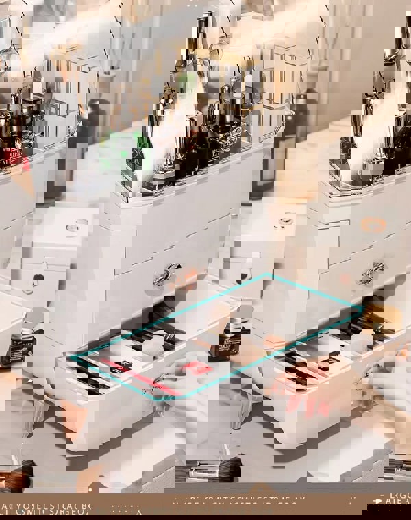 Makeup Storage Organiser Box | Large Capacity Dustproof Makeup Storage With Drawer