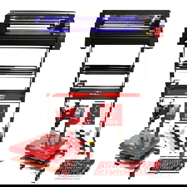 PixMax LED Vinyl Cutter With 38cm Swing Heat Press & Software