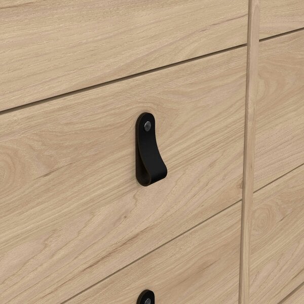 Wyld Haus Barcelona Natural Oak Wood Double Dresser 8 Drawers