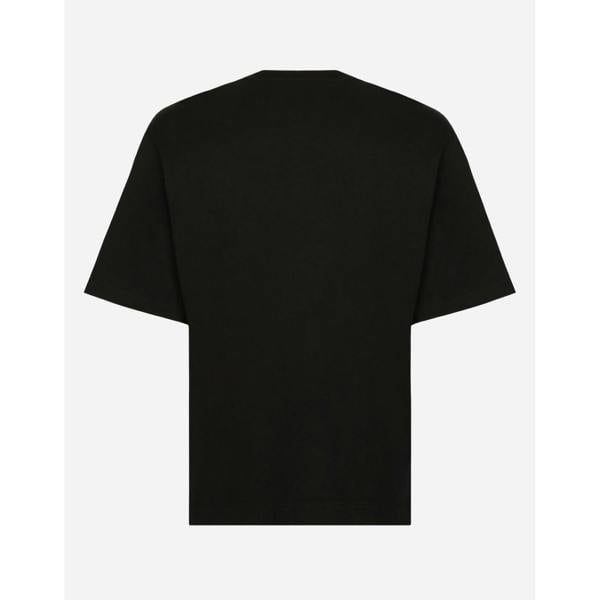 Dolce & Gabbana DG Milano Logo Print T-Shirt   in  Black